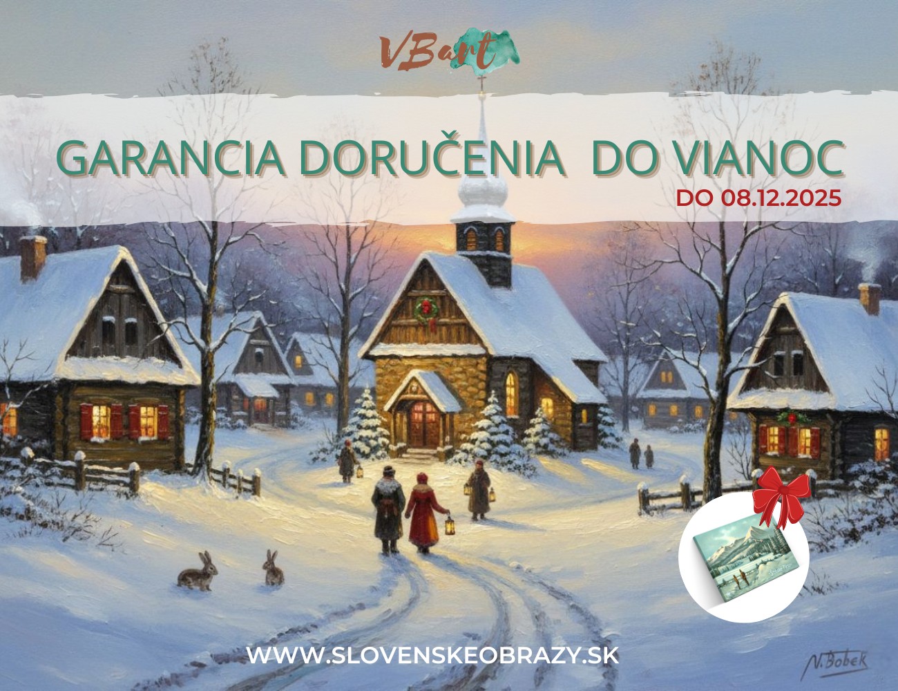 Dorucenie do Vianonoc VBart 2025-obraz ako vianocny dar po stromcek